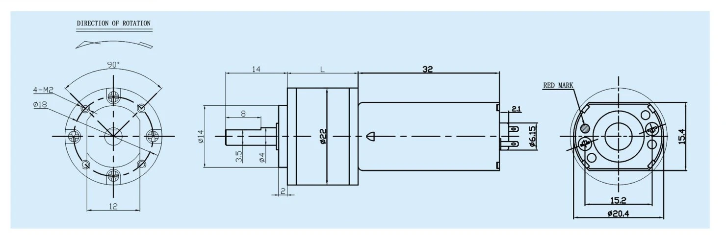GBP22-180SH motor outline GBP22-180SH motor outline