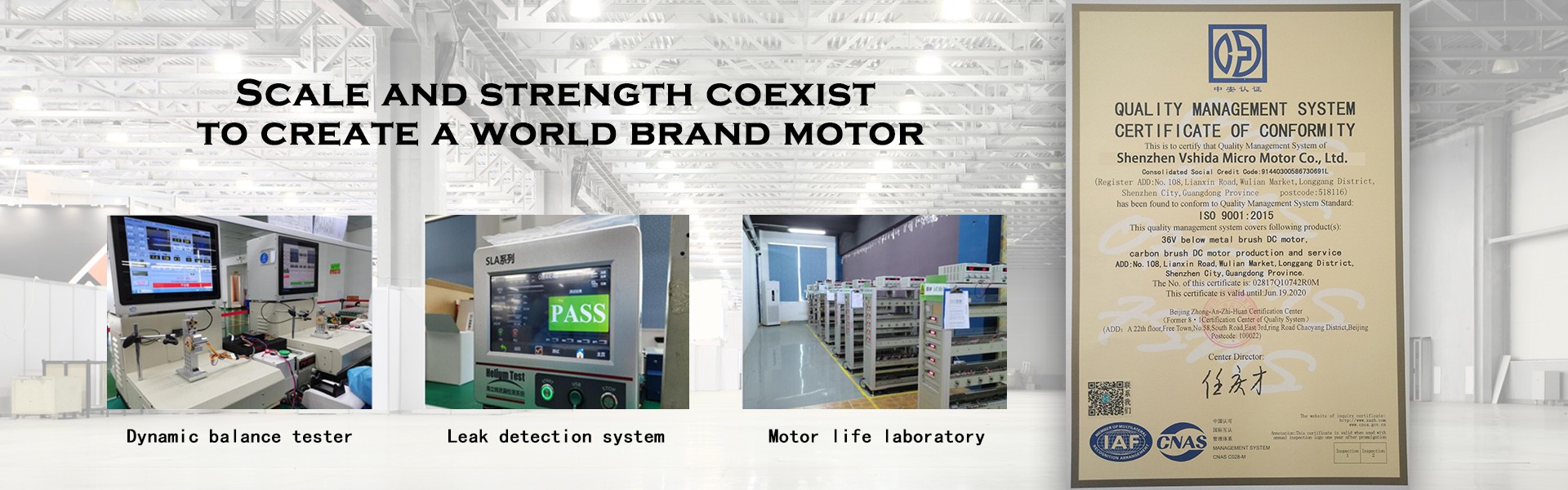 Micromotors are produced and tested strictly in accordance with international standards